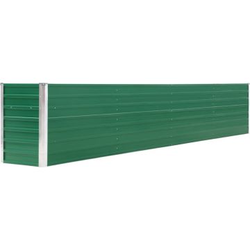 vidaXL Plantenbak verhoogd 320x40x45 cm gegalvaniseerd staal groen