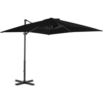 vidaXL Zweefparasol met aluminium paal 250x250 cm zwart