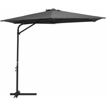 vidaXL Parasol met stalen paal 300x250 cm antraciet