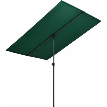 vidaXL Parasol met aluminium paal 180x110 cm groen