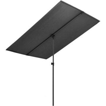 vidaXL Parasol met aluminium paal 180x110 cm antraciet