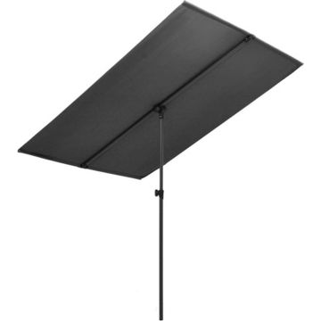 vidaXL Parasol met aluminium paal 2x1,5 m antraciet