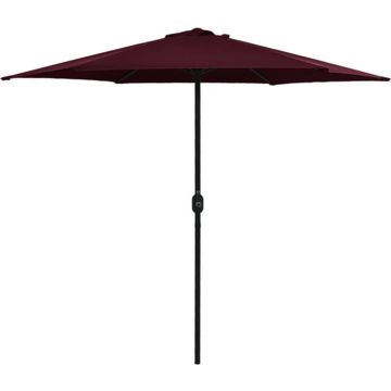 vidaXL Parasol met aluminium paal 270x246 cm bordeauxrood