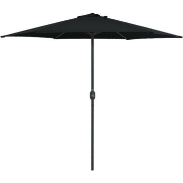 vidaXL Parasol met aluminium paal 270x246 cm zwart