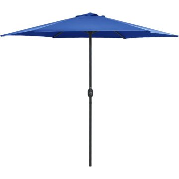 vidaXL Parasol met aluminium paal 270x246 cm azuurblauw