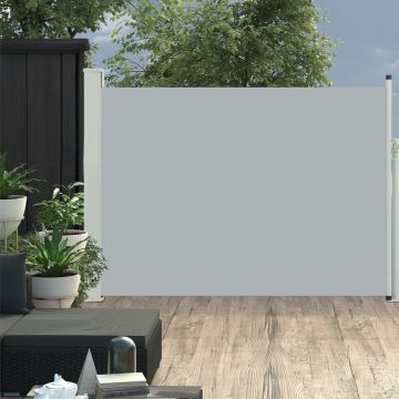 vidaXL Tuinscherm uittrekbaar 100x500 cm grijs