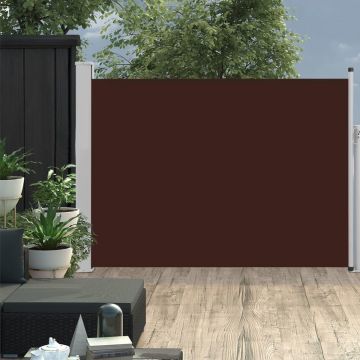 vidaXL Tuinscherm uittrekbaar 100x500 cm bruin