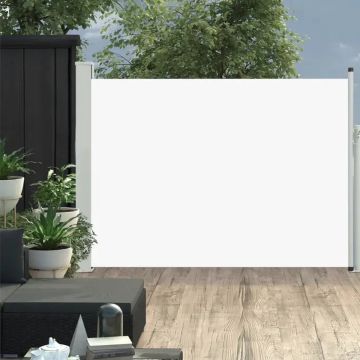 vidaXL Tuinscherm uittrekbaar 120x500 cm crème