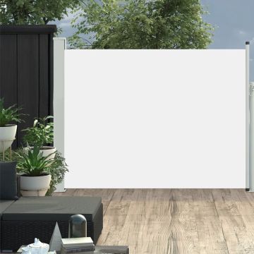 vidaXL Tuinscherm uittrekbaar 140x500 cm crème