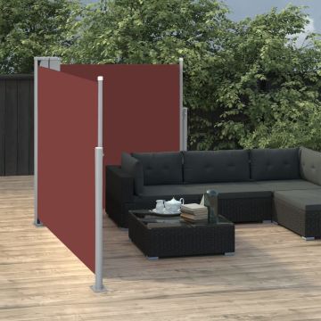 vidaXL Windscherm uittrekbaar 100x600 cm bruin