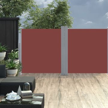 vidaXL Windscherm uittrekbaar 120x600 cm bruin