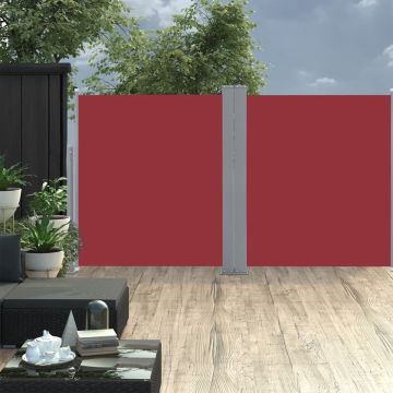 vidaXL Windscherm uittrekbaar 140x600 cm rood