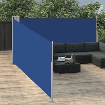 vidaXL Windscherm uittrekbaar 100x1000 cm blauw