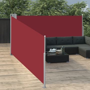 vidaXL Windscherm uittrekbaar 100x1000 cm rood