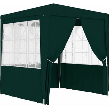 vidaXL Partytent met zijwanden professioneel 90 g/m² 2,5x2,5 m groen