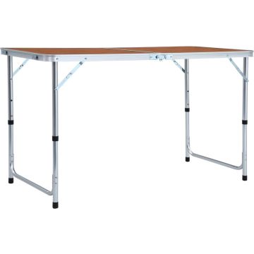 vidaXL Campingtafel inklapbaar 120x60 cm aluminium