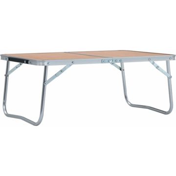 vidaXL Campingtafel inklapbaar 60x40 cm aluminium bruin