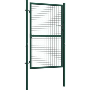 vidaXL Poort 100x150 cm staal groen