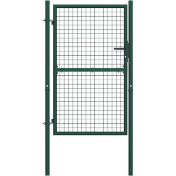 vidaXL Poort 100x175 cm staal groen