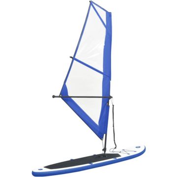 vidaXL Stand-up paddleboard opblaasbaar met zeilset blauw en wit