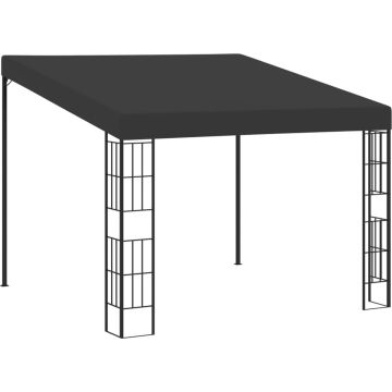 vidaXL Wandprieel 3x3 m stof antracietkleurig