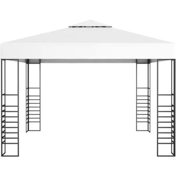 vidaXL Tuinpaviljoen 3x3 m wit