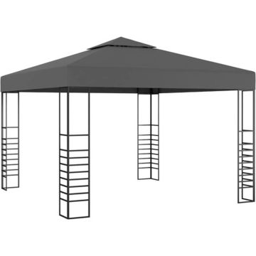 vidaXL Tuinpaviljoen 3x3 m antraciet