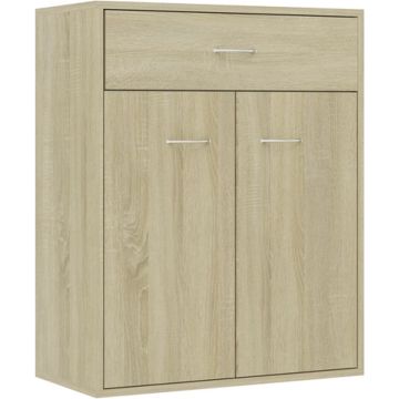 vidaXL Dressoir 60x30x75 cm spaanplaat sonoma eikenkleurig