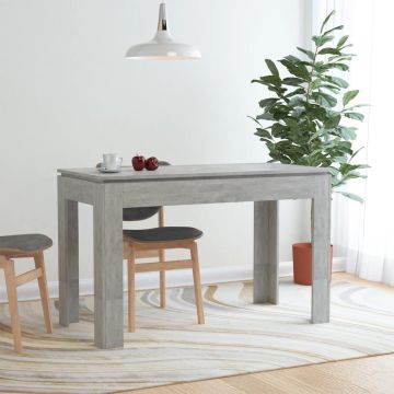 vidaXL Eettafel 120x60x76 cm spaanplaat betongrijs