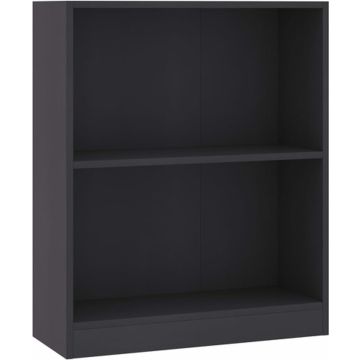 vidaXL Boekenkast 60x24x74,5 cm bewerkt hout grijs