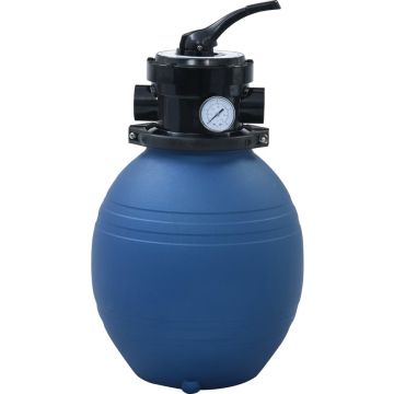 vidaXL Zwembadzandfilter met 4-positie ventiel 300 mm blauw