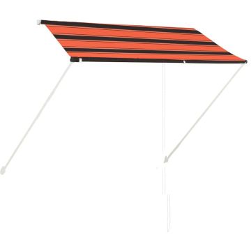 vidaXL Luifel uittrekbaar 250x150 cm oranje en bruin