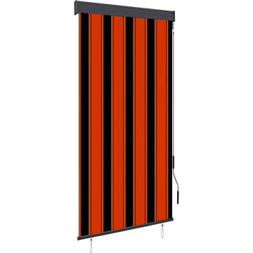 vidaXL Rolgordijn voor buiten 80x250 cm oranje en bruin