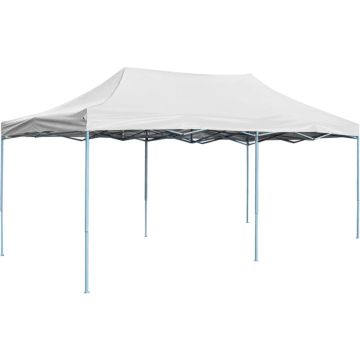 vidaXL Partytent inklapbaar 3x6 m staal wit