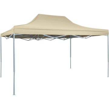 vidaXL Partytent inklapbaar 3x4 m staal crème