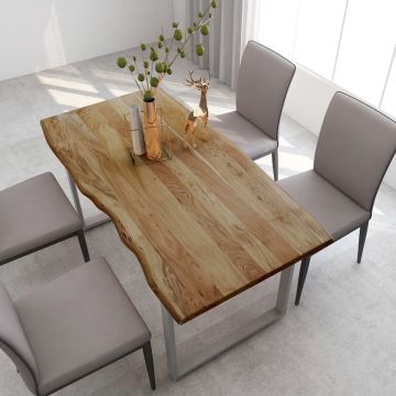 vidaXL Eettafel 154x80x76 cm massief acaciahout