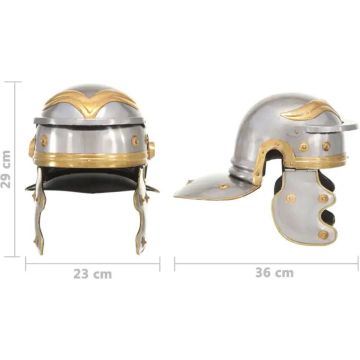 Soldatenhelm Romeins replica staal zilverkleurig