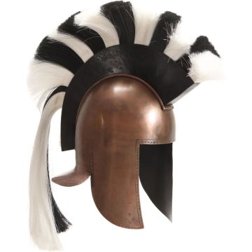 Soldatenhelm Grieks replica LARP staal koperkleurig