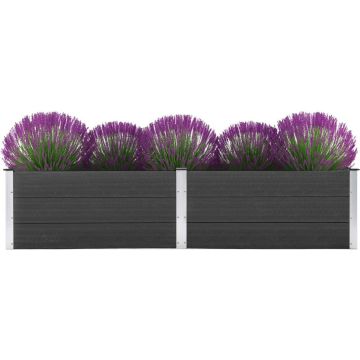 vidaXL Plantenbak verhoogd 250x100x54 cm HKC grijs