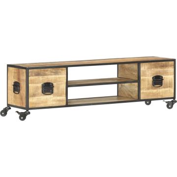 vidaXL Tv-meubel 130x30x39 cm massief mangohout