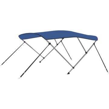 vidaXL Biminitop 3-boogs 183x140x137 cm blauw