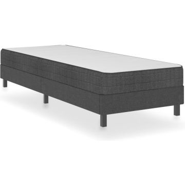 vidaXL Boxspringframe stof grijs 100x200 cm