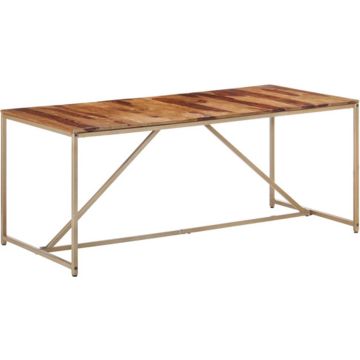 vidaXL Eettafel 180x90x76 cm massief sheeshamhout