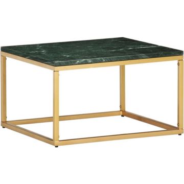 vidaXL Salontafel 60x60x35 cm echt steen met marmeren textuur groen