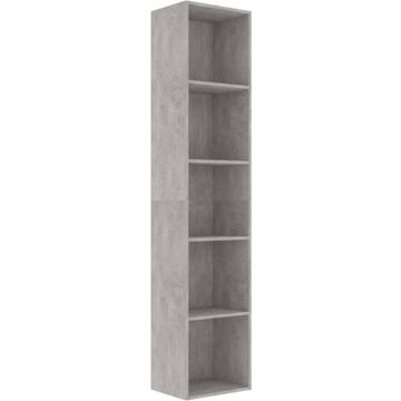 vidaXL Boekenkast 40x30x189 cm spaanplaat betongrijs