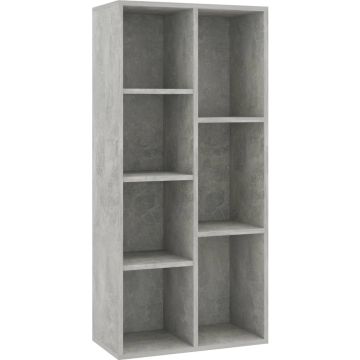 vidaXL Boekenkast 50x25x106 cm spaanplaat betongrijs