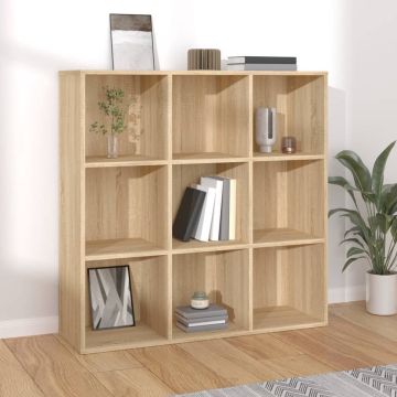 vidaXL Boekenkast 98x30x98 cm spaanplaat sonoma eikenkleurig