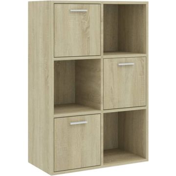 vidaXL Opbergkast 60x29,5x90 cm bewerkt hout sonoma eikenkleurig