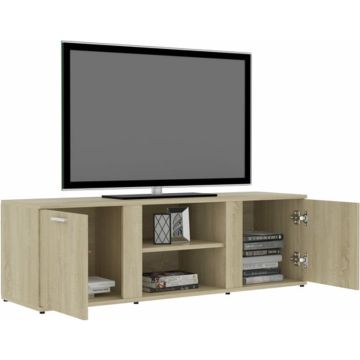 vidaXL Tv-meubel 120x34x37 cm bewerkt hout sonoma eikenkleurig