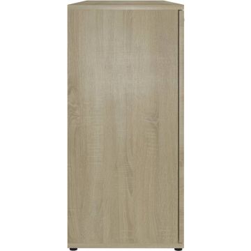 vidaXL Dressoir 120x35,5x75 cm bewerkt hout sonoma eikenkleurig